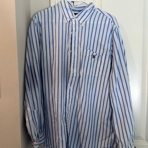Long sleeve Ralph Lauren stripes button down.